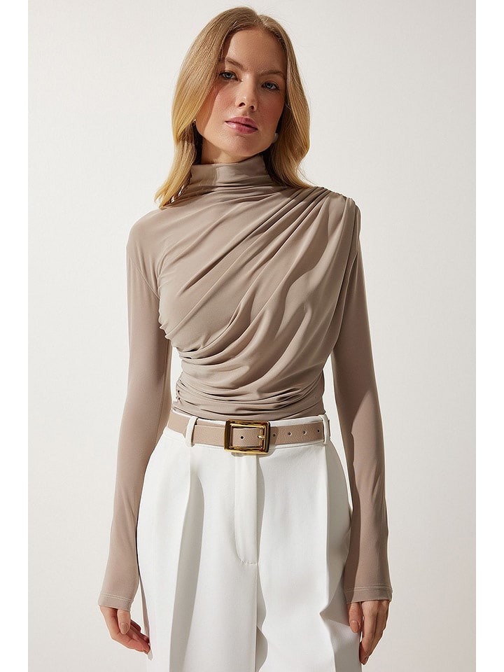 Happiness Istanbul Koszulka w kolorze szarobrązowym rozmiar: 38