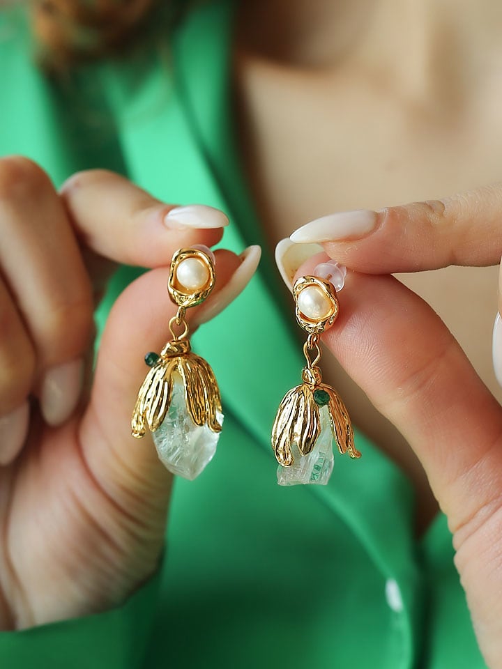 L'Atelier de Gaia Pozłacane kolczyki-wkrętki rozmiar: onesize