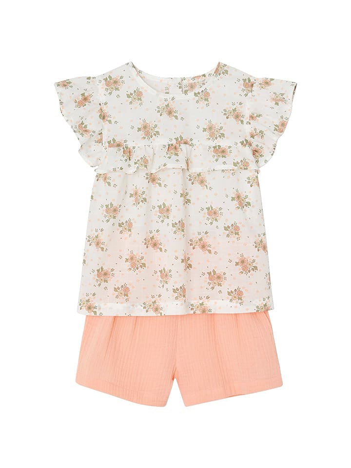 vertbaudet 2-częściowy zestaw w kolorze jasnoróżowo-białym rozmiar: 104