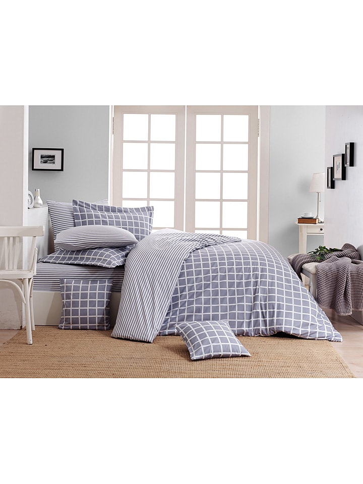 Elizabed Komplet pościeli renforcé "Classic" w kolorze szarym rozmiar: 155x220 cm