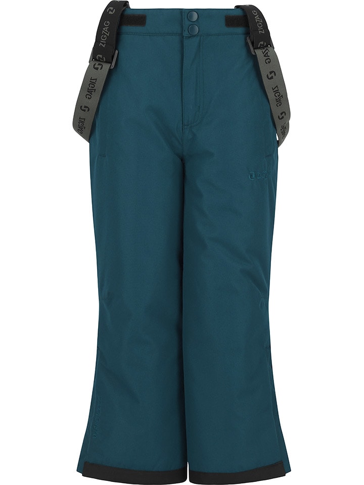 Zigzag Spodnie narciarskie "Soho" w kolorze turkusowym rozmiar: 98/104