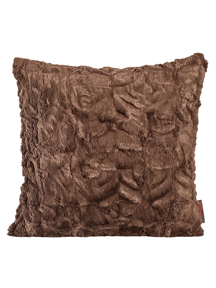 Magma Heimtex Poduszka "Fluffy" w kolorze brązowym - 45 x 45 cm rozmiar: onesize
