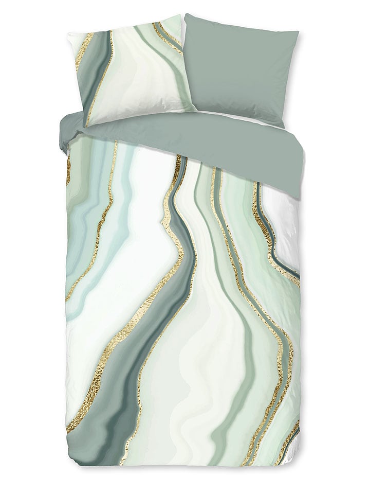 Good Morning Komplet pościeli "Quincy" w kolorze miętowym rozmiar: 200x200 cm