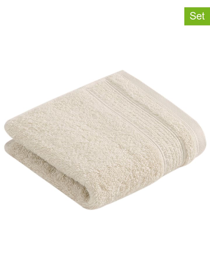 Vossen Ręczniki (2 szt.) "Balance" w kolorze kremowym dla gości rozmiar: 30x50 cm