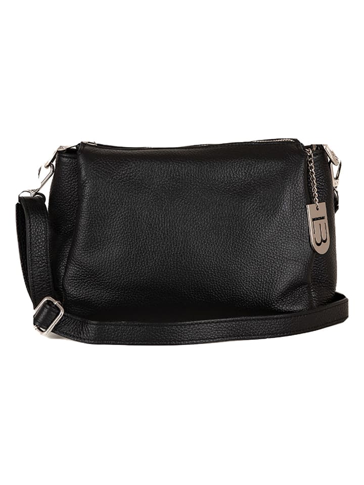 Lucca Baldi Skórzana torebka "Melfi" w kolorze czarnym - 26 x 19 x 9 cm rozmiar: onesize