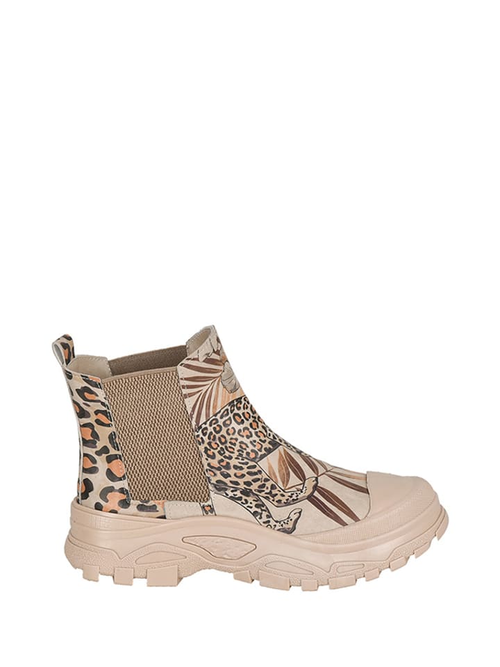 Streetfly Skórzane sztyblety ze wzorem rozmiar: 40