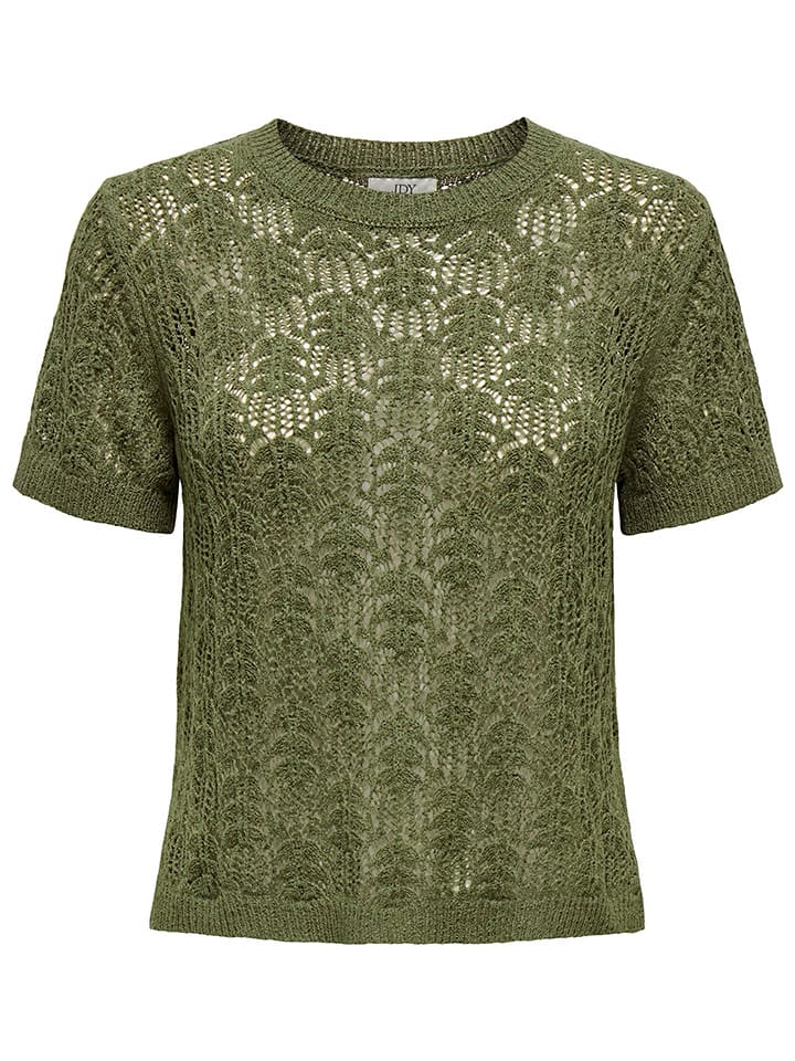 JDY Koszulka dzianinowa w kolorze khaki rozmiar: XS