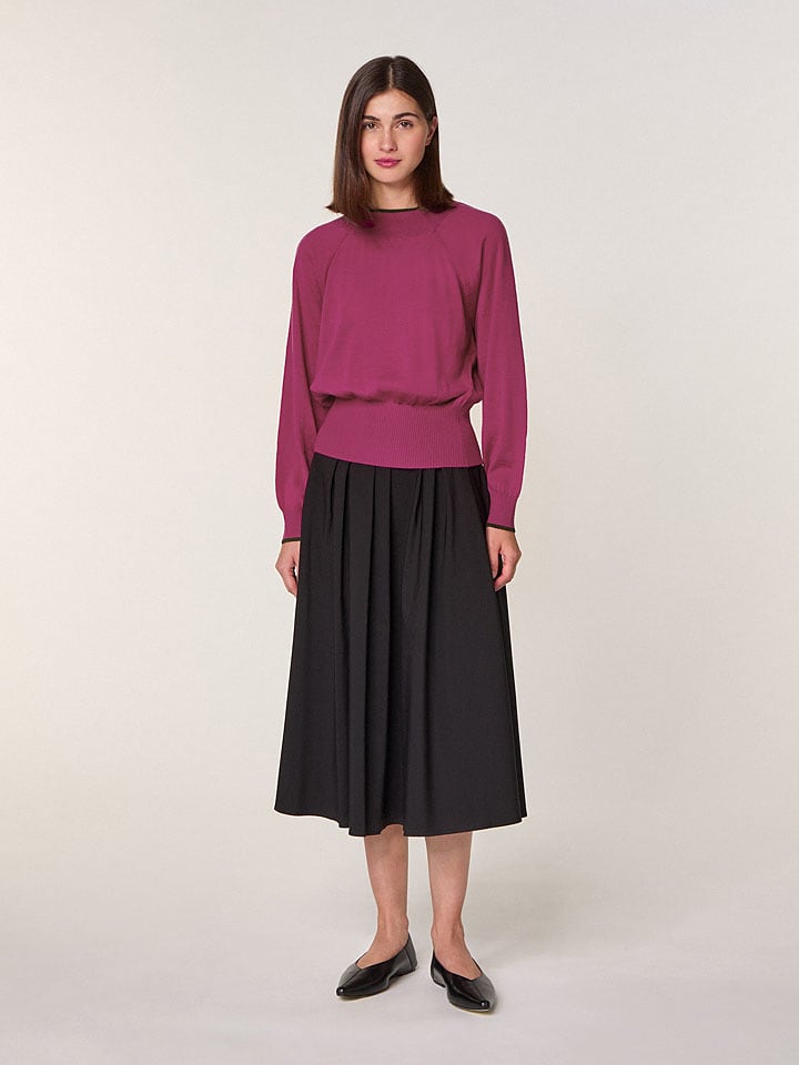 Rodier Wełniany sweter w kolorze jagodowym rozmiar: L