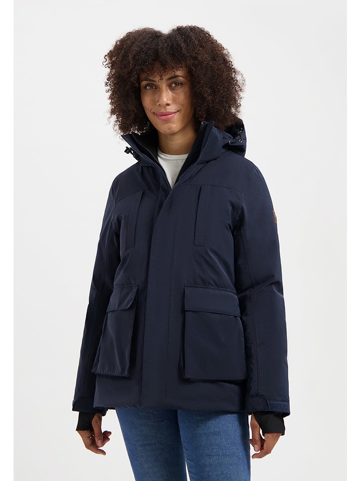 TRAVELIN' Kurtka przejściowa "Thyra" w kolorze granatowym rozmiar: XL