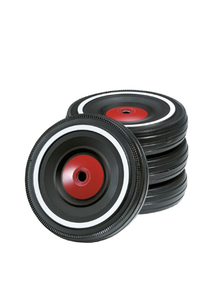 BIG Koła cichobieżne (4 szt.) w kolorze czarnym - 12 m+ rozmiar: onesize