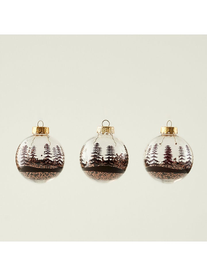 BELLA MAISON Bombki (3 szt.) w kolorze brązowym - Ø 8 cm rozmiar: onesize