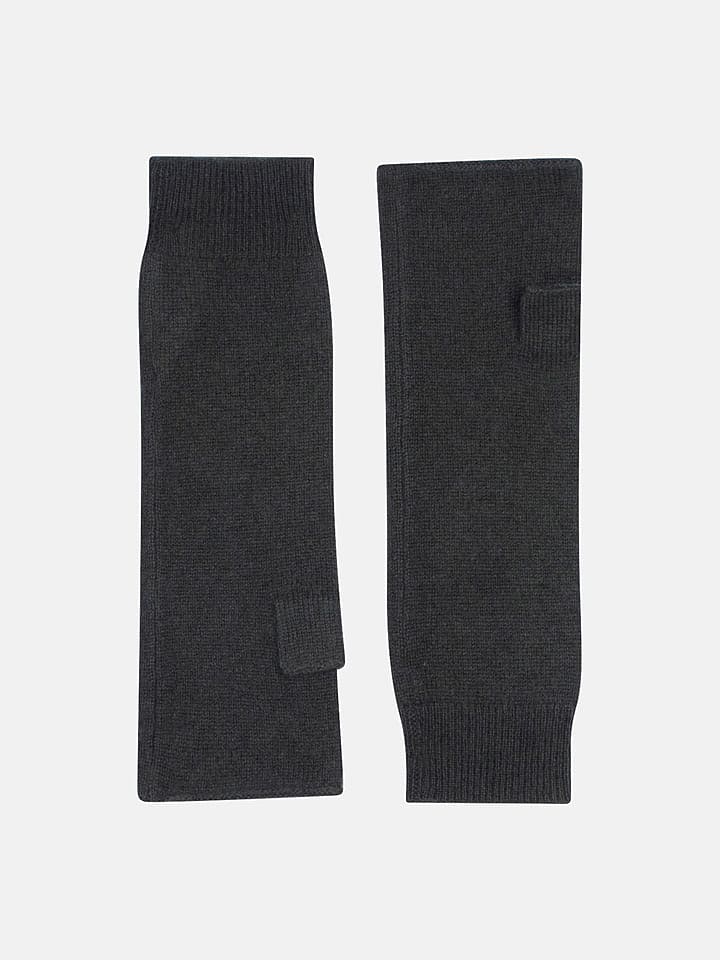 Perfect Cashmere Kaszmirowe mankiety "Zoe" w kolorze antracytowym rozmiar: onesize