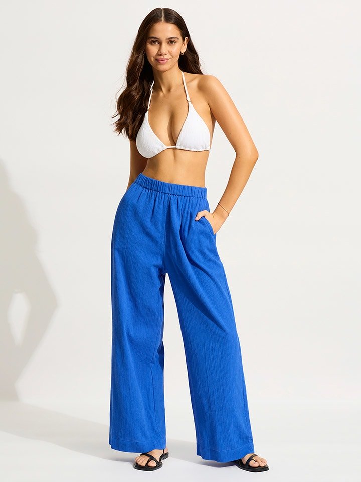 Seafolly Spodnie w kolorze niebieskim rozmiar: XL