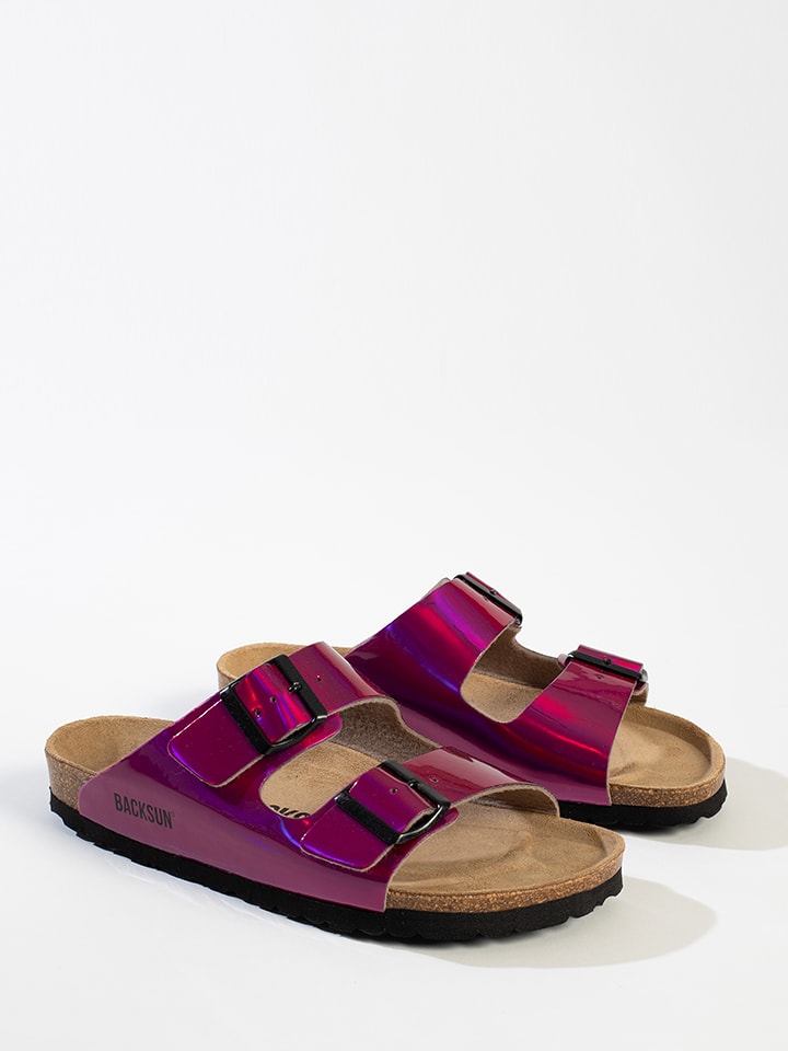 BACKSUN Klapki "Bali" w kolorze różowym rozmiar: 40