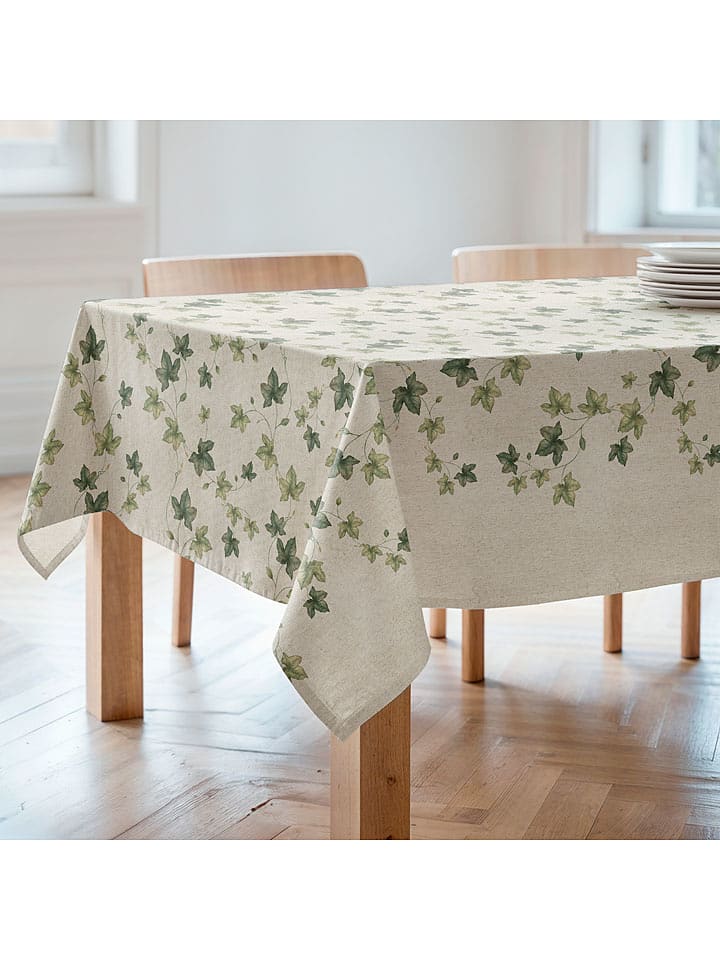 Mint Rugs Obrus "Natural Iri" w kolorze kremowo-zielonym rozmiar: 155x155 cm