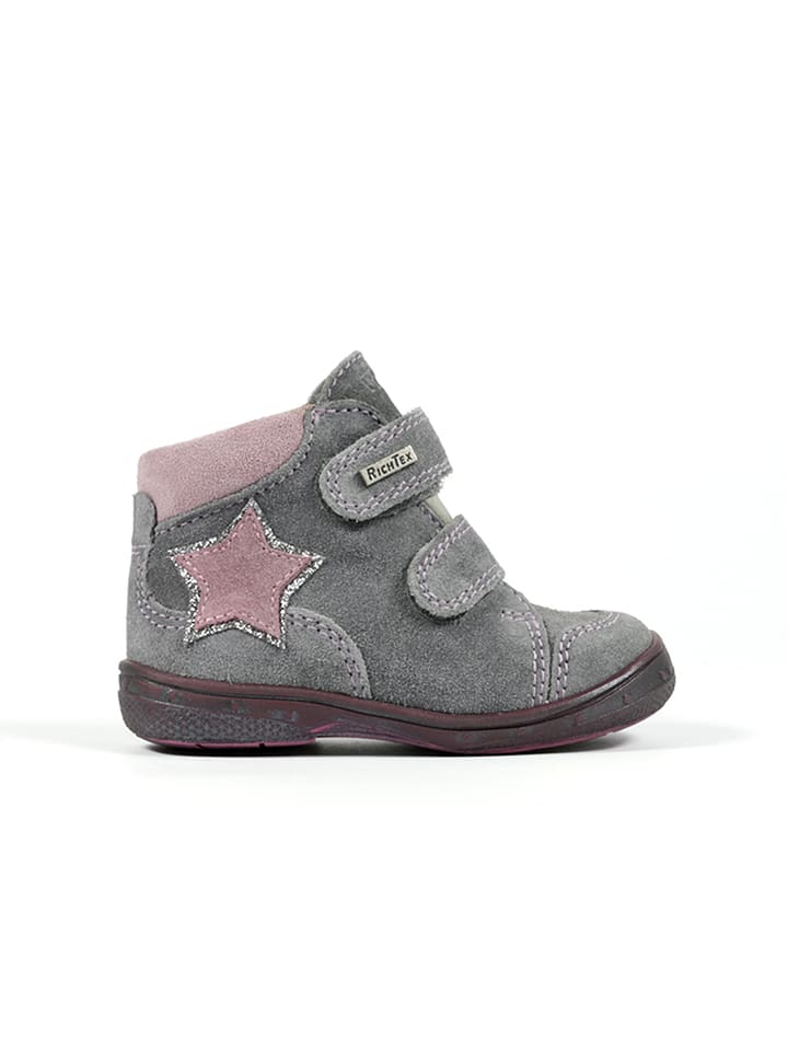 Richter Shoes Skórzane botki w kolorze szarym rozmiar: 27