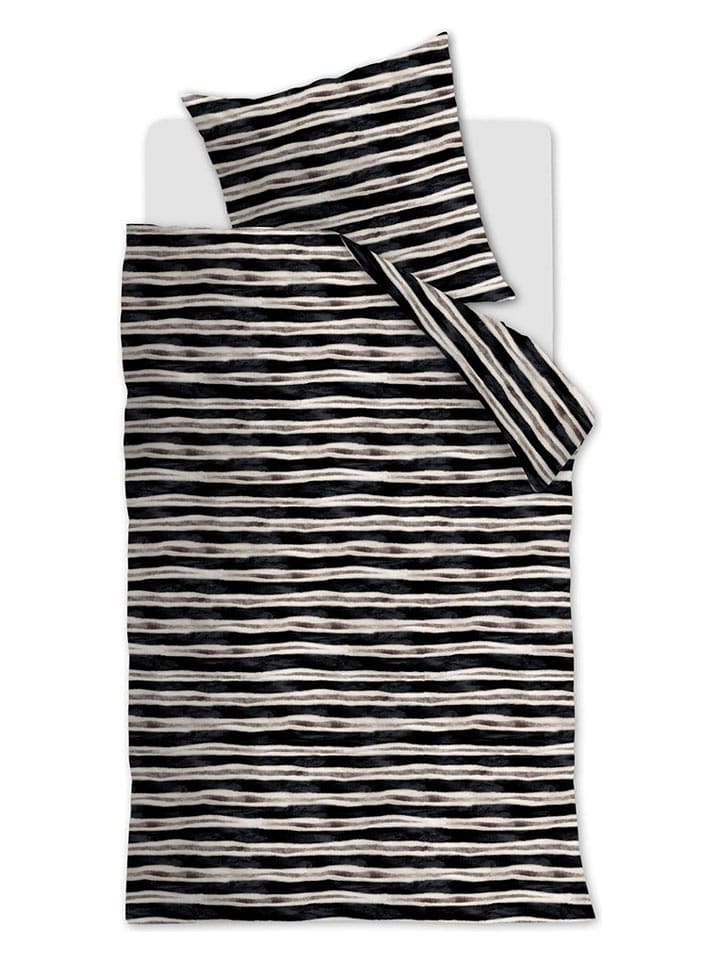 At Home Komplet pościeli "Contrast" w kolorze czarnym rozmiar: 155x220 cm