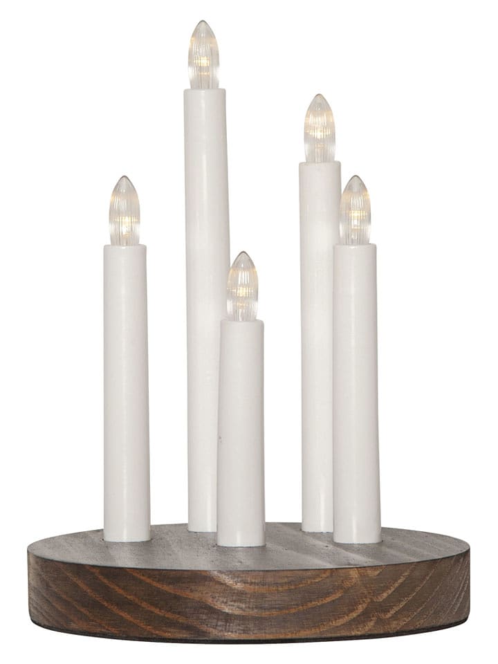 STAR Trading Lampa dekoracyjna LED "Doris" w kolorze biało-brązowym - 24 x Ø 17,5 cm rozmiar: onesize