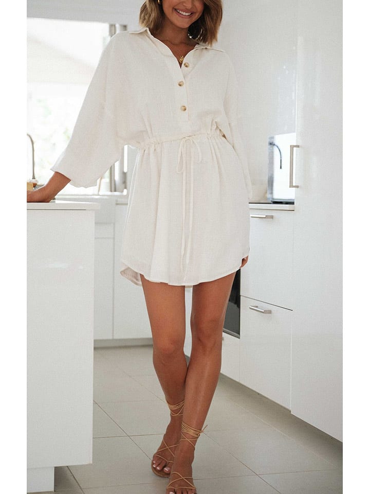 Milan Kiss Sukienka w kolorze kremowym rozmiar: L