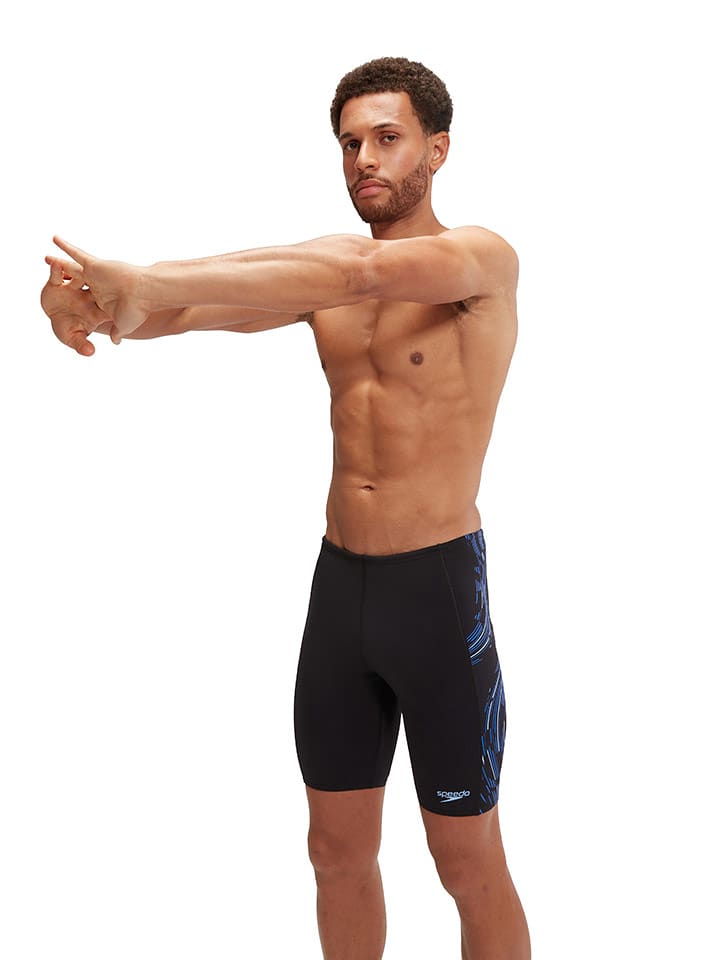 Speedo Kąpielówki "Eco+ Tech" w kolorze czarno-błękitnym rozmiar: 8