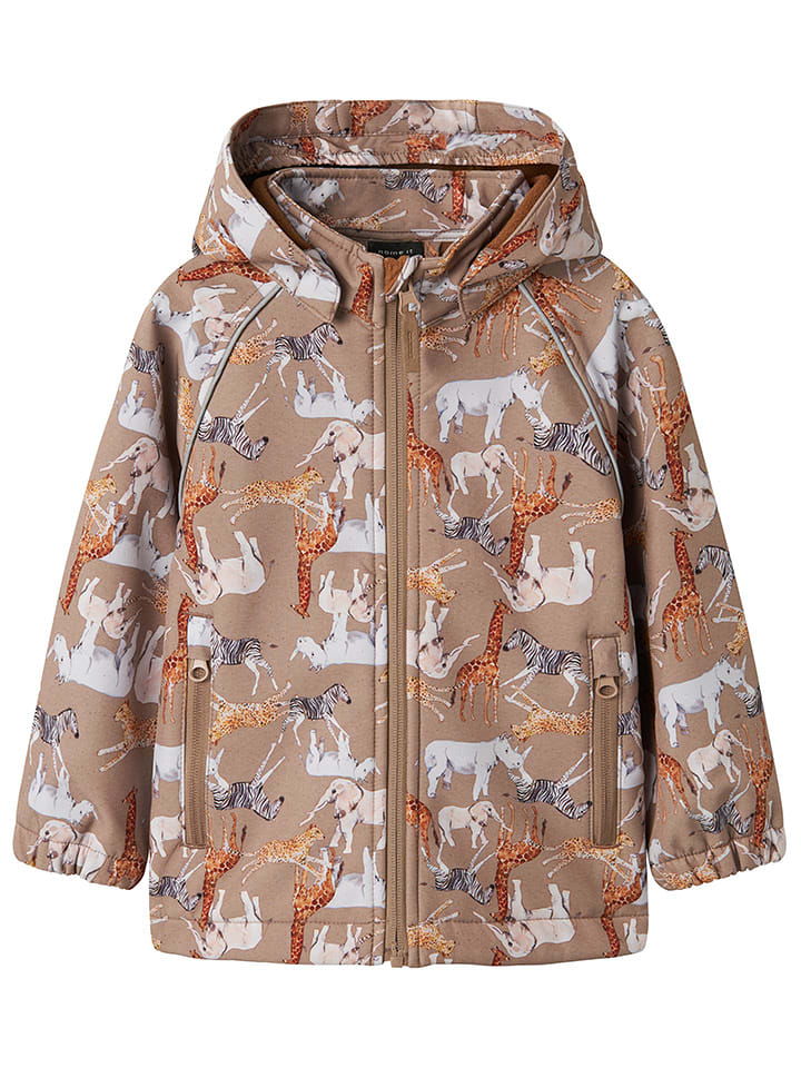 name it Kurtka softshellowa w kolorze jasnobrązowym rozmiar: 80