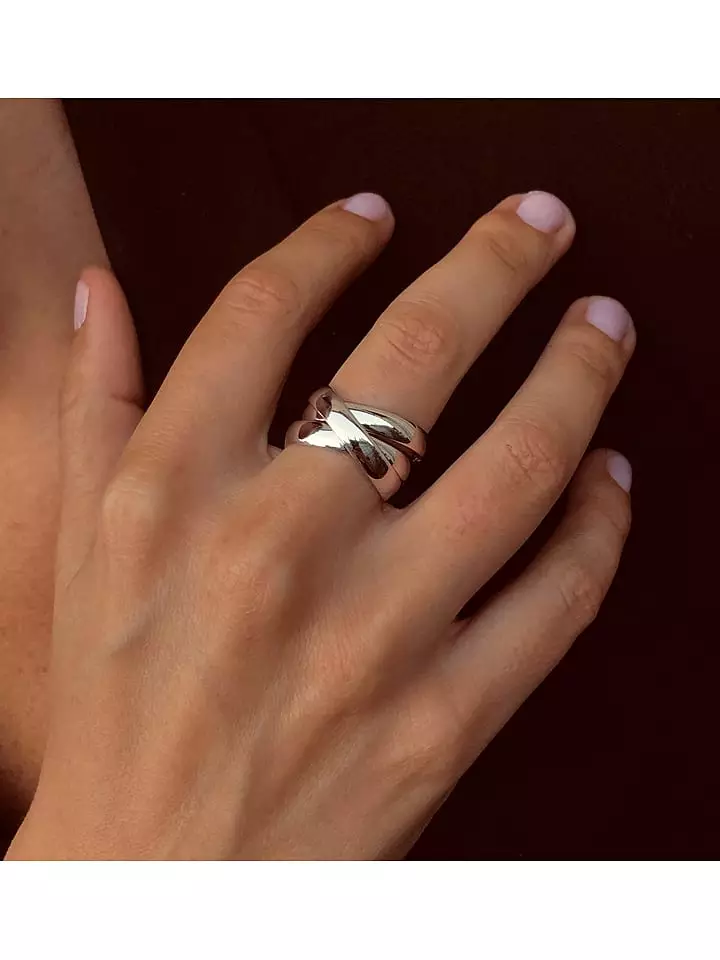 Eclat d'Argent Srebrny pierścionek rozmiar: 50