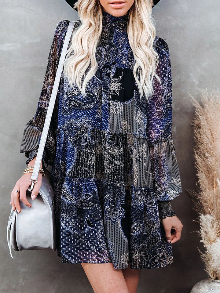 Milan Kiss Sukienka w kolorze czarno-niebieskim rozmiar: XL