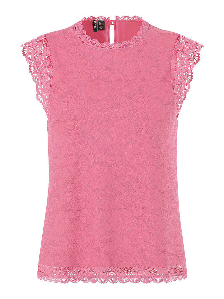 Pieces Bluzka "Olline" w kolorze różowym rozmiar: XL