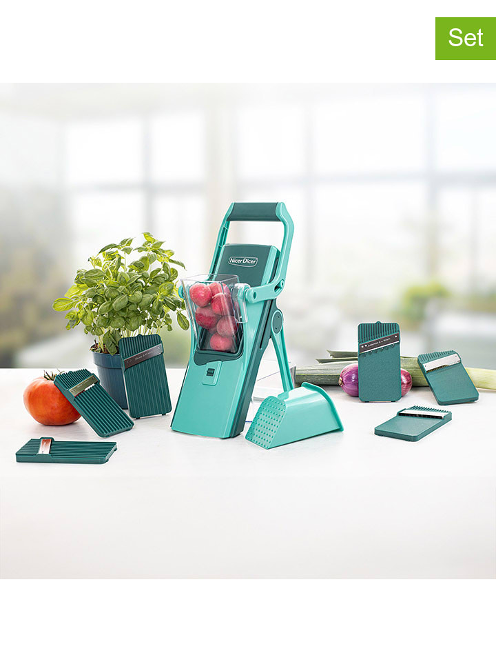 Genius 12-częściowy zestaw "Nicer Dicer Mando" w kolorze zielonym rozmiar: onesize