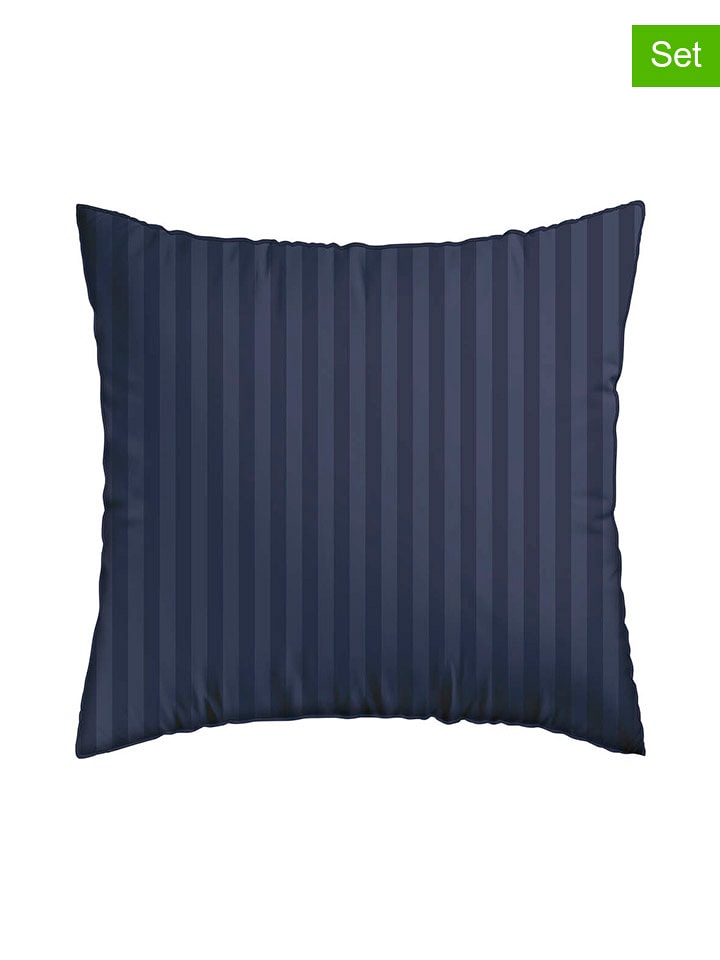 CXL by Christian Lacroix Satynowe poszewki (2 szt.) w kolorze granatowym na poduszkę rozmiar: 80x80 cm