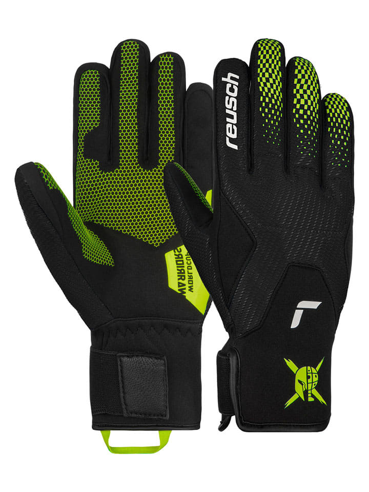 Reusch Rękawiczki funkcyjne "Worldcup Warrior Speedline" w kolorze czarno-zielonym rozmiar: 9,5