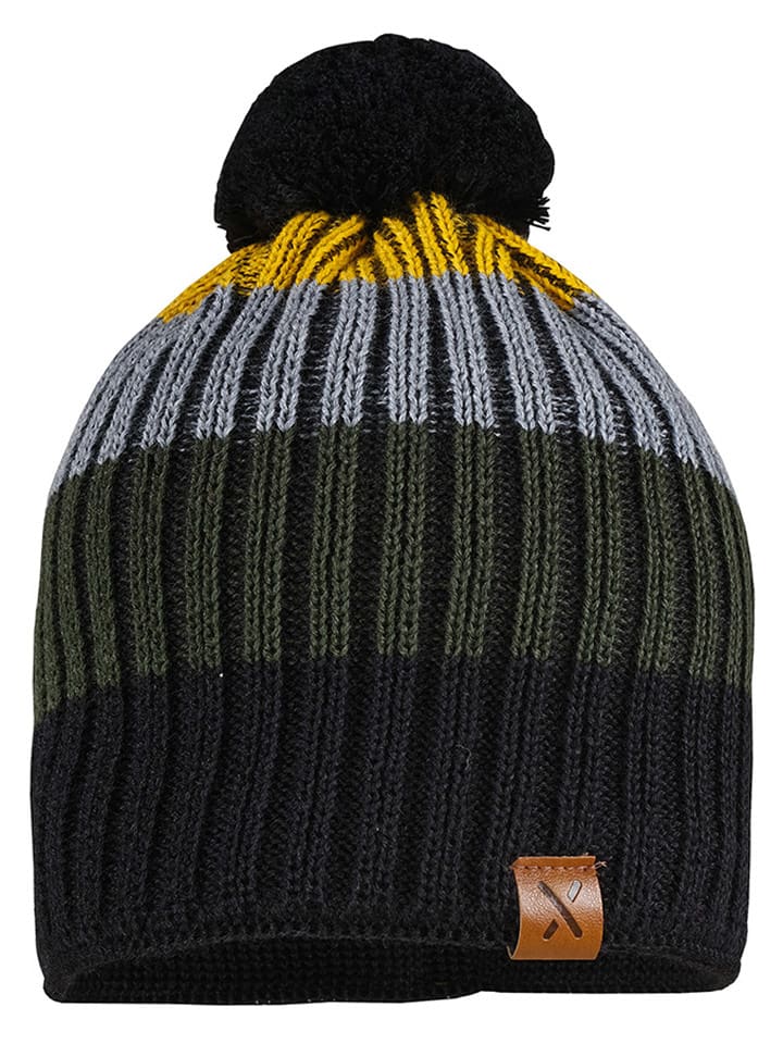 MaxiMo Wełniana czapka w kolorze czarno-zielonym rozmiar: 53 cm