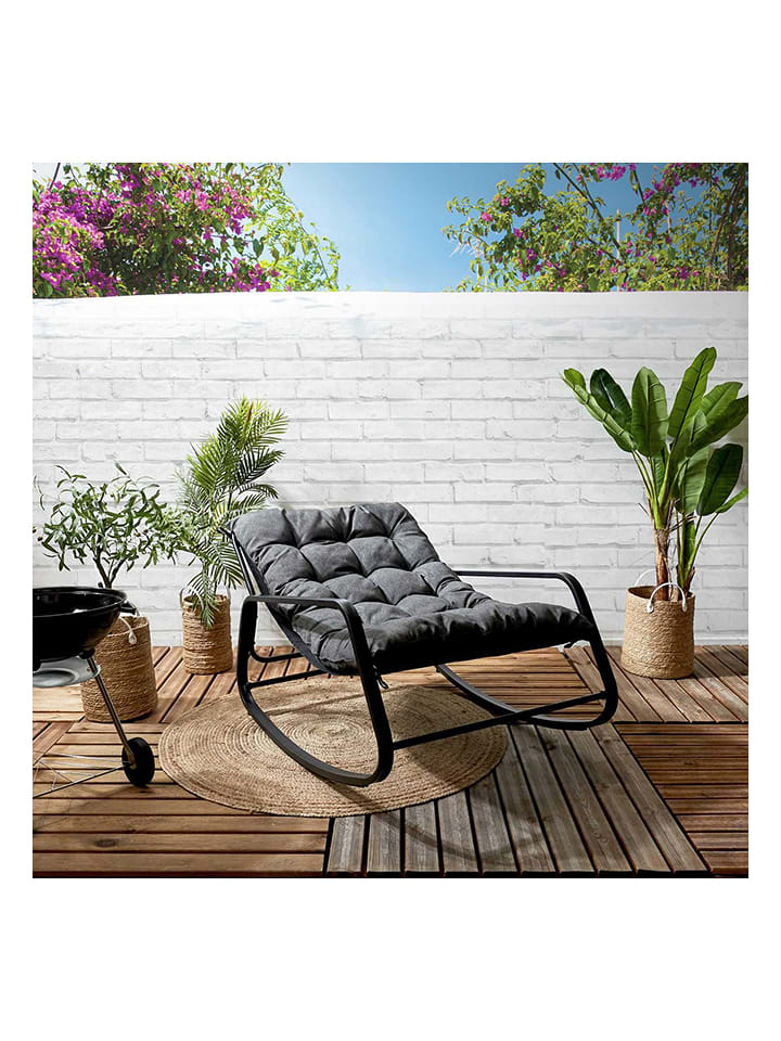 Garden Spirit Krzesło bujane w kolorze czarnym - 92 x 69 x 130 cm rozmiar: onesize