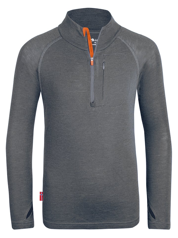 Trollkids Koszulka funkcyjna "Lofoten" w kolorze szarym rozmiar: 140