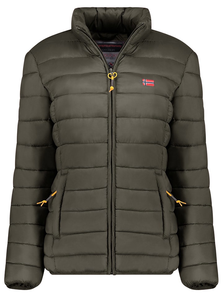 Geographical Norway Kurtka pikowana w kolorze khaki rozmiar: XXL