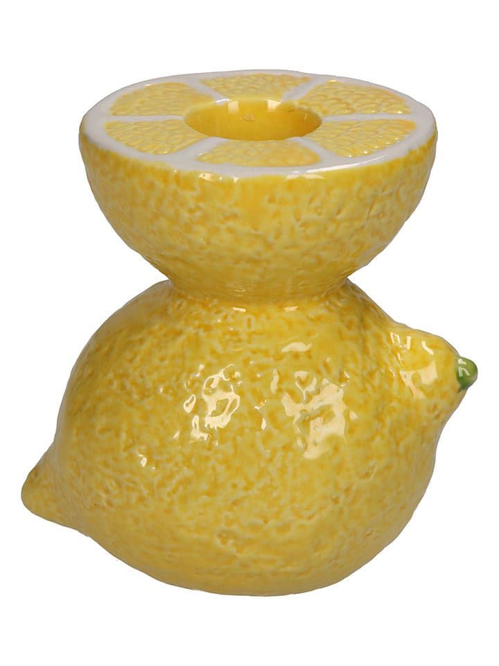 Kersten Świecznik "Lemon" w kolorze żółtym - wys. 10 x Ø 7 cm rozmiar: onesize