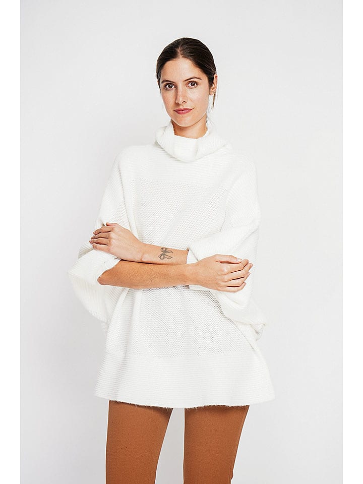 ASSUILI Sweter w kolorze białym rozmiar: 40