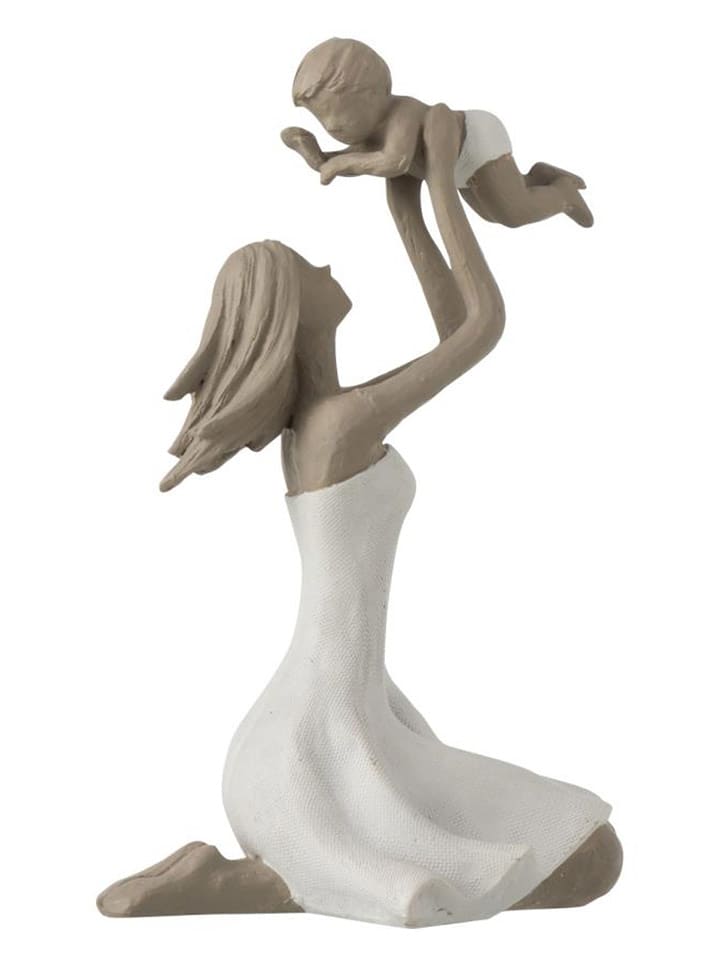 J Line Figurka dekoracyjna w kolorze biało-szarobrązowym - 12 x 18 x 10 cm rozmiar: onesize