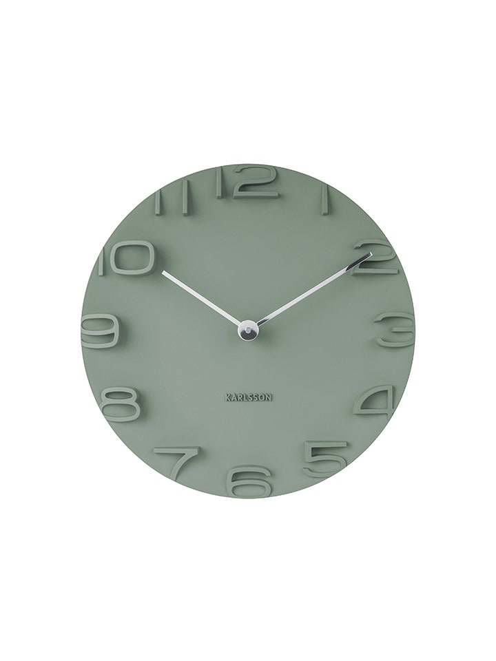 Karlsson Zegar ścienny "On The Edge" w kolorze zielonym - Ø 42 cm rozmiar: onesize