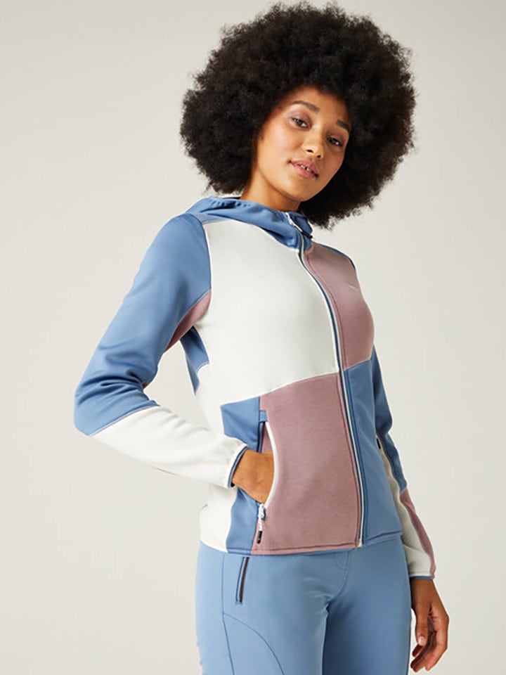 Regatta Kurtka polarowa "Walbury VII" w kolorze błękitno-biało-jasnoróżowym rozmiar: 40