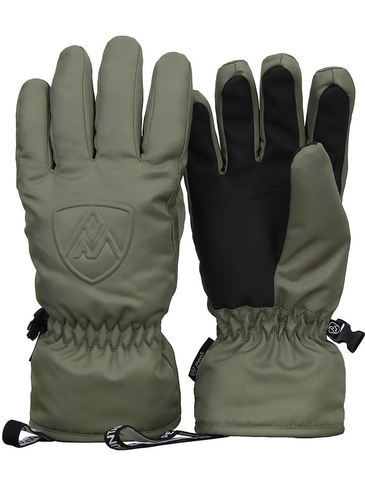Peak Mountain Rękawiczki narciarskie "Monstara" w kolorze khaki rozmiar: M/L