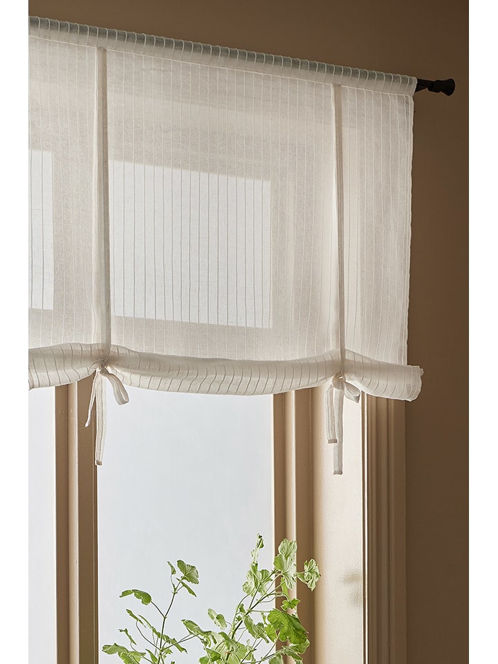 Ellos Home Zasłona podwijana "Cornelia" w kolorze kremowym rozmiar: 100x100 cm