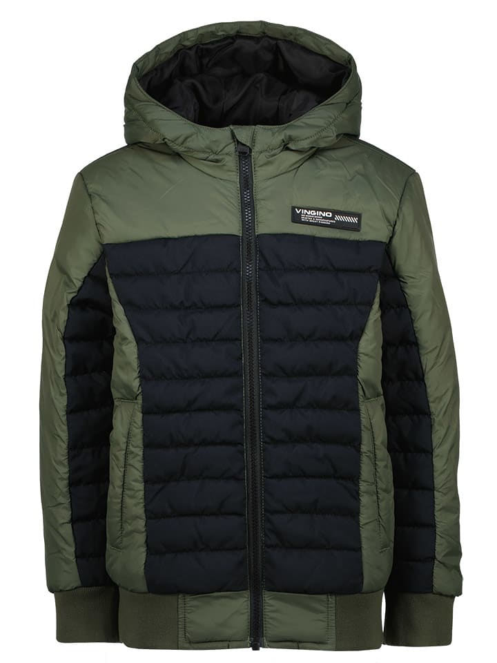 Vingino Kurtka pikowana "Taceon" w kolorze zielono-czarnym rozmiar: 110