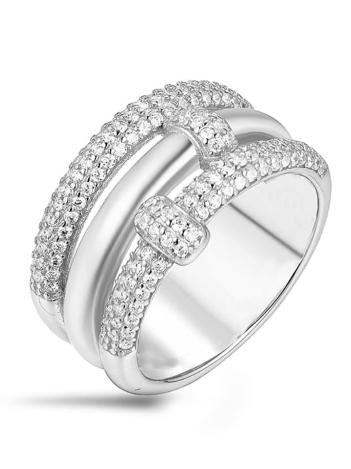 DI GIORGIO Srebrny pierścionek z cyrkoniami rozmiar: 50