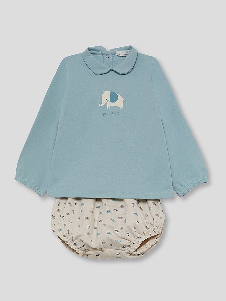 Street MONKEY 2-częściowy zestaw w kolorze beżowo-błękitnym rozmiar: 62