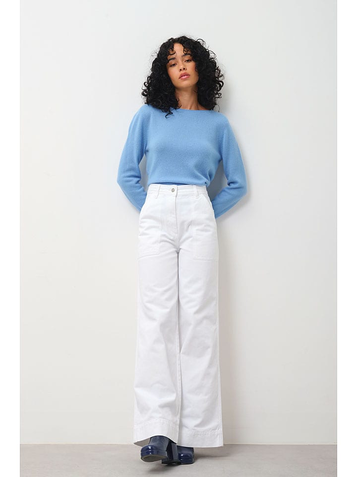 AUTHENTIC CASHMERE Kaszmirowy sweter "Criou" w kolorze błękitnym rozmiar: L