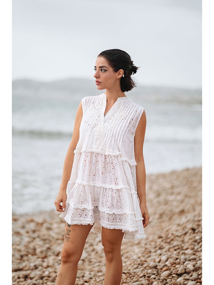 Isla Bonita by SIGRIS Sukienka w kolorze białym rozmiar: XL