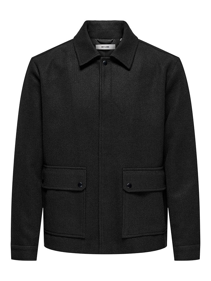 ONLY & SONS Kurtka koszulowa "Ponnor" w kolorze czarnym rozmiar: XL