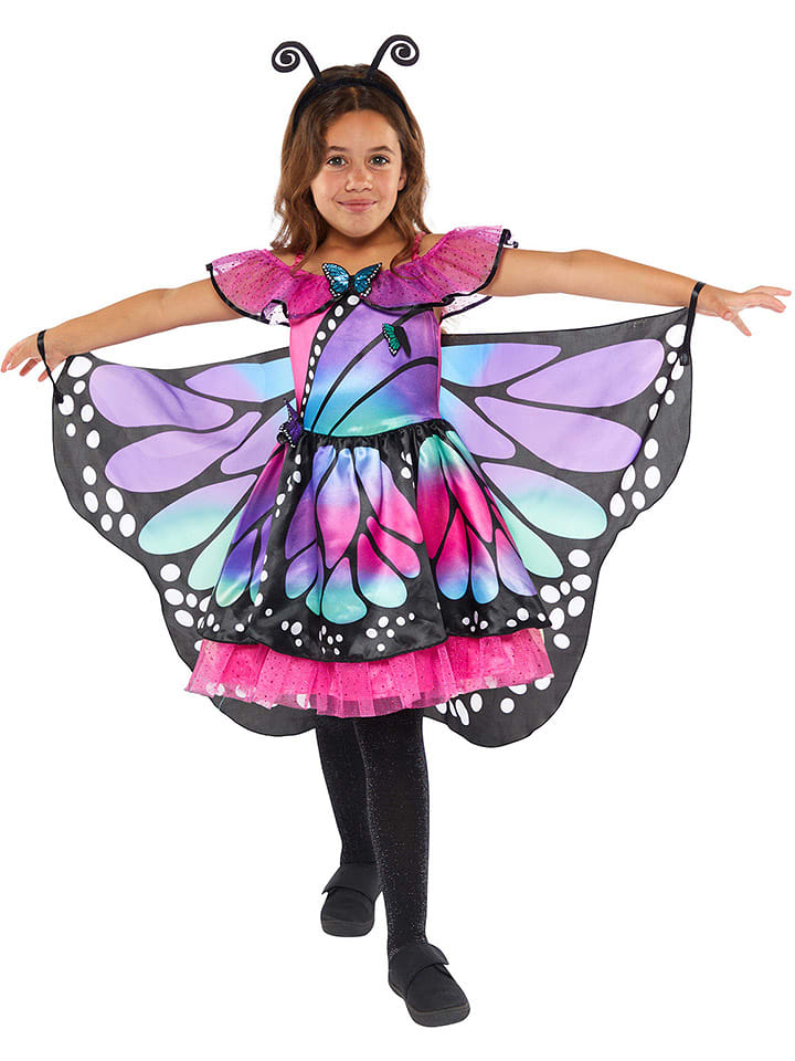 amscan 2-częściowy kostium "Butterfly" w kolorze fioletowym rozmiar: 140-152