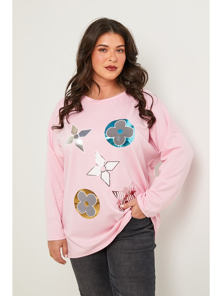 Curvy Lady Sweter w kolorze jasnoróżowym rozmiar: 48/50